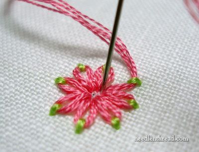 Diy Sy, Daisy Stitch, Crazy Quilt Stitches, Diy Broderie, Lazy Daisy, Needlepoint Stitches, Embroidery Stitches Tutorial, Pola Sulam, Needlework Embroidery