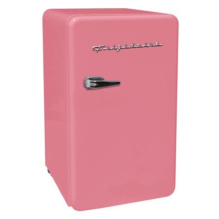 Free 2-day shipping. Buy Frigidaire 3.2 Cu Ft Single Door Retro Mini Fridge, Pink at Walmart.com Mini Fridge Pink, Pink Mini Fridge, Retro Mini Fridge, Mini Freezer, Canned Drinks, Retro Refrigerator, Door Basket, Compact Fridge, Retro Fridge