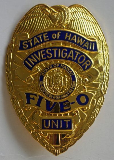 Hawaii Five- O ( Original) - SOLD! Jack Lord, Hawaii 5 0, Detective Party, Ncis Cast, Leonardo Dicapro, Law Enforcement Badges, Fire Badge, Detective Aesthetic, Grace Park