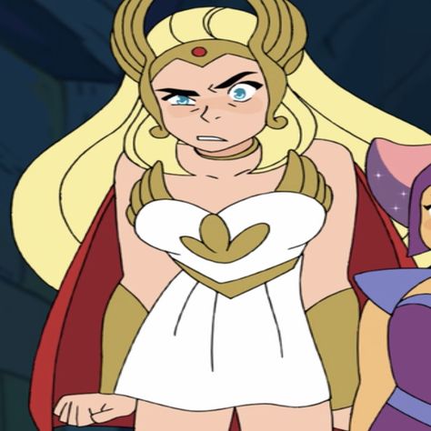 She-Ra rocks a crown and cape, which is similar to her '80s design. Castle Halls, Laugh Cartoon, Ok Ko Cartoon Network, Blue Costumes, 80s Design, Mermaid Outfit, Clothing Design Sketches, She Ra Princess Of Power, The Originals Characters