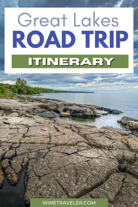 Great Lakes Road Trip Itinerary: Travel Guide To Exploring The Region. The Great Lakes, massive freshwater lakes that almost appear to resemble the ocean based on their sheer size, are certain to amaze. This road trip starts in Chicago, Illinois, takes you north up Wisconsin and into the Upper Peninsula of Michigan, continues around the peninsula, and then down Michigan, along the northern coastline of Ohio, northeasterly to Niagara Falls, and ends in Toronto. Road Trip Around The Great Lakes, Great Lakes Road Trip, Up Michigan, Cedar Point Amusement Park, Torch Lake, Michigan Road Trip, Road Trip Camping, Mackinaw City, Road Trip Places