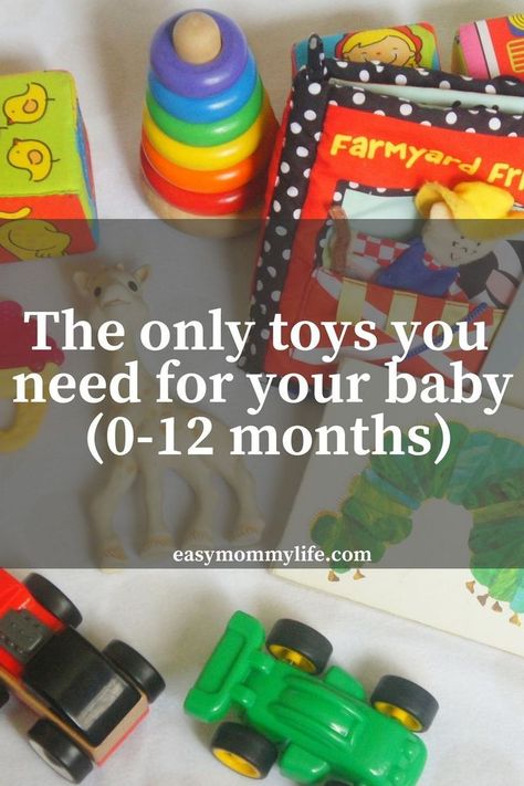 The Only Toys You Need For Baby (0-12 months) A list of must have toys you will need for baby's first year. #toysforbabies #babytoys Amigurumi Patterns, Need For Baby, Baby Development Activities, Baby Care Essentials, Trendy Toys, Baby First Foods, Parents Baby, Baby Shower Activities, Baby Must Haves