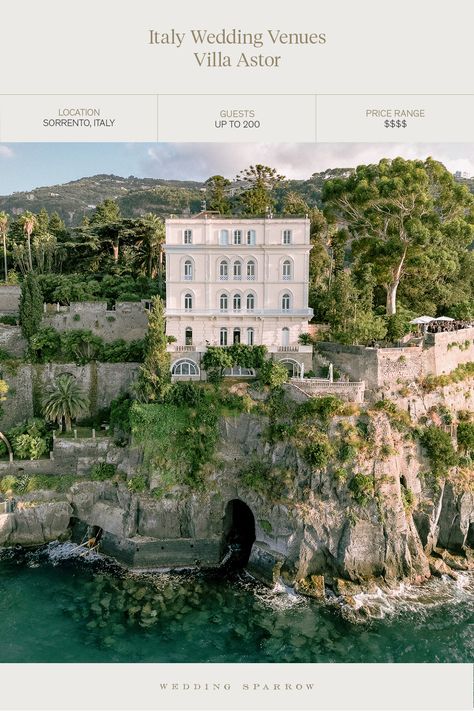 House On A Cliff, Wedding Venues In Italy, Villa Astor, Greg Finck, Wedding Venues Italy, Best Destination Wedding Locations, Lake Como Villas, Cliff Wedding, Italian Wedding Venues