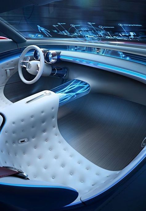 The electrci cars of the future. We expect to see this on the roads by 2030 Mercedes Concept, Concept Car Interior, Mercedes Auto, Teknologi Futuristik, Mobil Futuristik, Car Interior Sketch, Mercedes Benz Maybach, Luxury Sports Cars, Luxury Car Interior