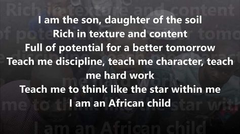 South African Poems, African Poems, Poems For Children, I Am An African, Kids Poems, African Children, The Poem, Tomorrow Will Be Better, South African