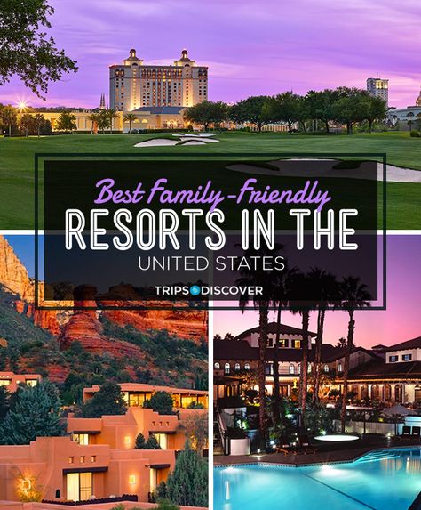 Here are some of our favorite family-friendly resorts in the United States. Family Friendly Trips In The Us, Family Friendly Resorts In Us, Best Family Resorts In The Us, Fun Family Vacations In The Us, Luxury Family Vacation, Family Friendly Vacations In The Us, Us Family Vacation Ideas, Best Resorts In The Us, Family Resorts In The Us