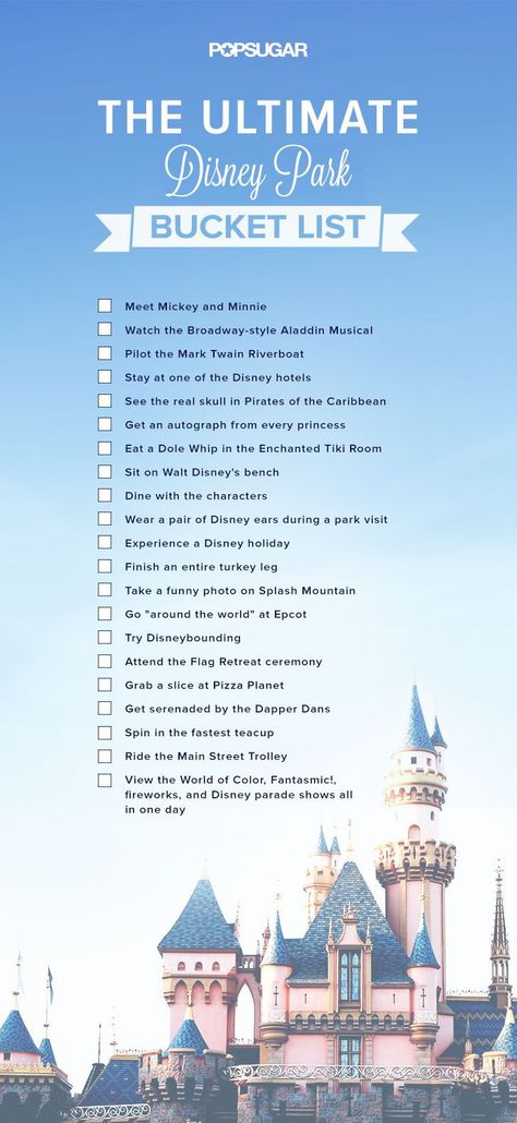 We put together a list of must-do Disney experiences (print it out here!) that go beyond the ordinary agenda of theme park rides and cartoon films. And once you've completed them all, you can undoubtedly call yourself a Disney fan. Disney Bucket List, Disney College Program, Disney College, Theme Parks Rides, Disneyland Tips, Disneyland Vacation, Disney Hotels, Disneyland California, Disneyland Trip