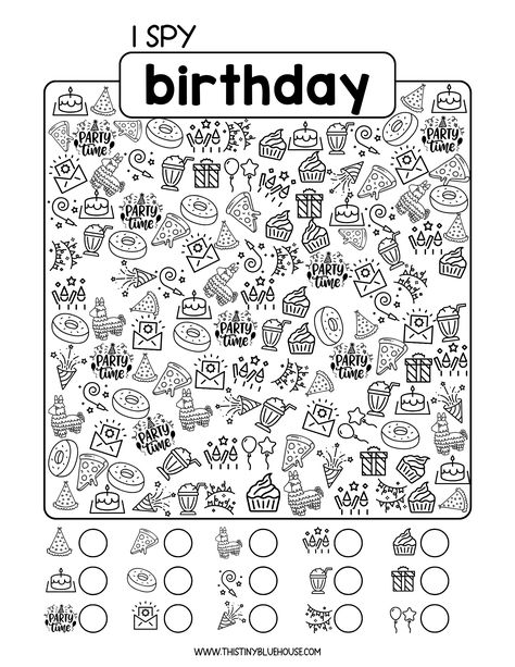 This fun I Spy birthday worksheet is a fun indoor birthday party activity for kids over 5. This free printable indoor birthday party game is a fun activity kids really enjoy doing at a birthday party. Head on over to our website to download your free Birthday I spy worksheet today! Birthday Activity Sheet, I Spy Free Printables For Kids, Birthday Activity Ideas For Kids, Free I Spy Printables For Kids, Indoor Birthday Party Games For Kids, I Spy Printables For Kids Free, I Spy Birthday, Birthday Worksheet, Kid Games For Birthday Party