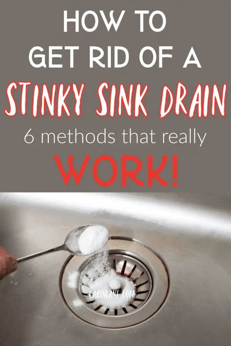 Stinky Sink Drain: Best Ways to Clean It - Cabin Lane Stinky Sink Drain, Kitchen Drain Smell, Smelly Bathroom Drain, Smelly Sink Drain, Sink Drain Smell, Cleaning Sink Drains, Smelly Sink, Diy Drain Cleaner, Clean Bathroom Sink