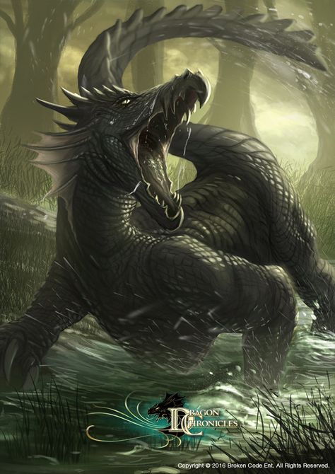 Swamp Serpent - Dragon Chronicles, Robert Crescenzio on ArtStation at https://www.artstation.com/artwork/n1DP1 Anime Karakterek, Heroic Fantasy, Cool Dragons, Mythical Animal, Mythical Beast, Fantasy Beasts, 다크 판타지, Dragon Pictures, Creature Drawings