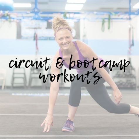 Quick & sweaty circuit and bootcamp workouts Boot Camp Circuit Workout, Indoor Bootcamp Workouts, Bootcamp Ideas Circuit Training, Cardio Bootcamp Workout, Bootcamp Circuit Stations, Fun Circuit Workouts, Burn Bootcamp Workouts, Bootcamp Exercises, Bootcamp Workout Ideas