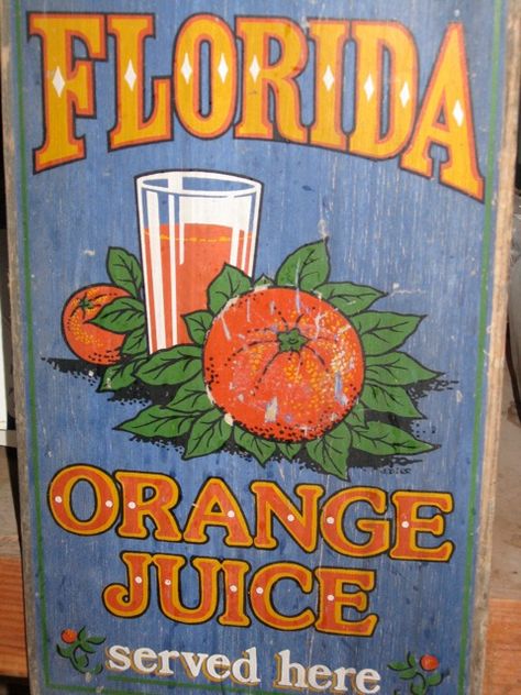 Florida Orange Juice...old vintage sign Lighthouse Cafe, Florida Orange Juice, Florida Gulf Coast, Florida Sunshine, Florida Oranges, Florida Girl, Florida Living, Visit Florida, Orange Aesthetic