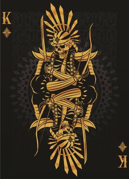 King of Diamonds (playing cards) by Tortoise-design.deviantart.com on @deviantART Playing Cards Design Art Ideas, King Of Diamonds Tattoo, King Card Design, King Of Diamonds Card, Playing Card King, La Santa Muerte Tattoo, King Playing Card, Playing Card Tattoos, King Of Diamonds