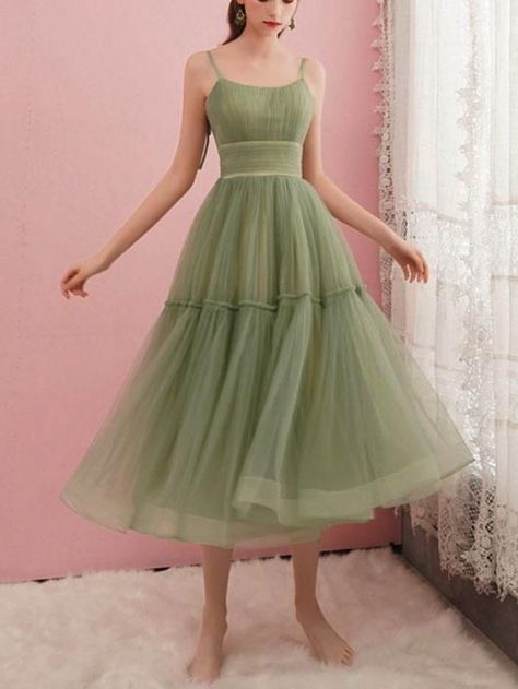 Prom Dress Simple, Green Evening Dress, Prom Dresses Simple, Green Tulle, Tulle Homecoming Dress, Kleidung Diy, Dress Simple, Short Prom Dress, Black Evening Dresses