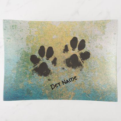 Paw Print Canvas Painting, Paw Painting Dog Art, Paw Print Painting, Dog Paw Print Art, Paw Print Crafts, Paw Print Art, Paw Painting, Paw Art, Painted Concrete