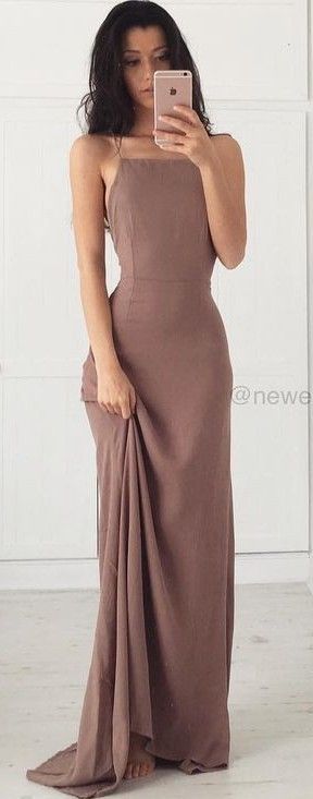 #summer #hot #weather #outfitideas | Chocolate Tie Back Maxi Dress @roressclothes closet ideas #women fashion outfit #clothing style apparel Long Prom Dresses, Prom Dresses Uk, Cocktail Dress Prom, Simple Prom Dress, فستان سهرة, Prom Dresses Online, Custom Size Dresses, Cheap Prom Dresses, Dresses Uk