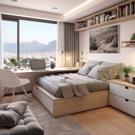 Bedroom Interior Small Space, Bedroom 4x5 Interior Design, Small Hotel Bedroom Design, 11x9 Bedroom Layout, 4x5 Bedroom Ideas, 15sqm Bedroom Design, Small Bedroom Minimalist Design, 12sqm Bedroom Design, Small Bedroom Couple