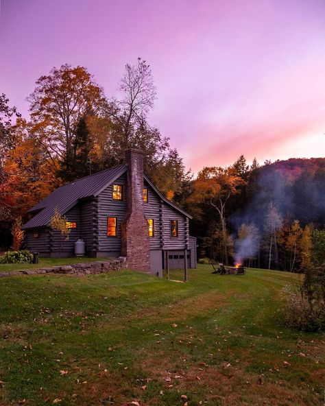 Trees, Cabin In The Woods, In The Woods, Log Cabin, Vermont, In The Middle, The Middle, Cabin, Log