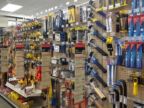 Interior Shop Display, Electrical Stores, Home Depot Store, Retail Store Interior Design, Paint Store, Yard Tools, Showroom Display, Modern Led Ceiling Lights, Hardware Shop