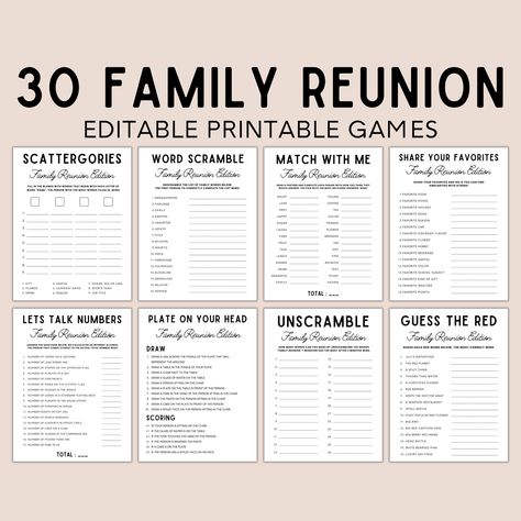 Family Reunion Questionnaire, Family Reunion Ice Breakers, Family Reunion Ideas Themes, Family Reunion Ideas Organizing, Family Reunion Banquet, Family Reunion Crafts, Family Reunion Ideas, Reunion Decorations, Reunion Gift