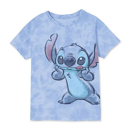 Your little or big girl's favorite blue alien, Stitch, is featured boldly along this tie-dye graphic t-shirt, perfect for her casual styling. Cut for a regular-fit, it's made from soft cotton-knit with a crew neckline and short sleeves.Features: Tie-DyeCharacter: StitchClosure Type: Pullover HeadFit: Regular FitNeckline: Crew NeckSleeve Length: Short SleeveFiber Content: 50% Cotton, 50% PolyesterFabric Description: JerseyCare: Machine Wash, Tumble DryCountry of Origin: Imported Kawaii, Stitch Tshirts, Stitch Tshirt, Blue Alien, Stitch Clothes, Sister Christmas, Stitch And Angel, Stitch Shirt, Tops Graphic