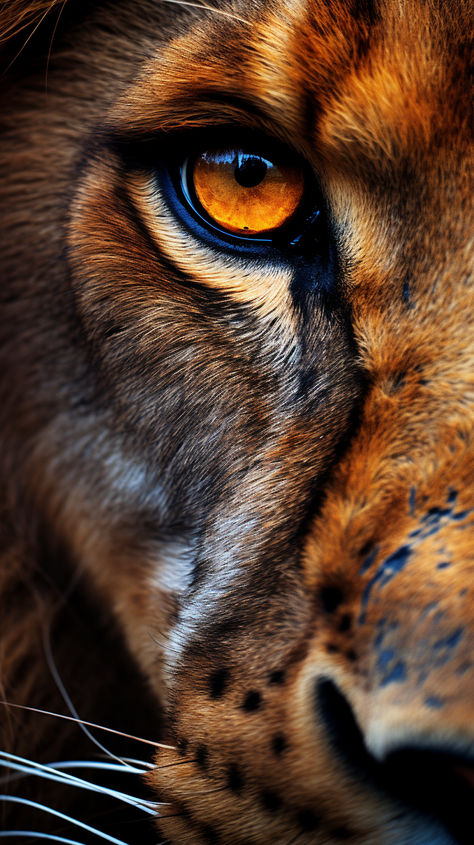 The intense gaze of a wild lion, its eyes reflecting unwavering focus and determination. Lion Animal Photography, Photos Of Lions, Lion Face Photography, Lion Concept Art, Lions Eyes, Lion Prey, Lions In The Wild, Lion Paintings, Feline Eyes
