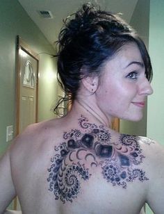 Back Tattoo, Fractal Tattoo, Fibonacci Tattoo, Spiral Tattoos, Mastectomy Tattoo, R Tattoo, Skin Art, Love Tattoos, Tattoo You