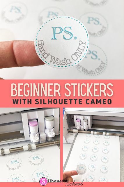 Couture, Silhouette Projects Beginner, Stickers With Silhouette Cameo, Sticker Tutorial, Print And Cut Silhouette, Silhouette Cameo Projects Beginner, Silhouette Cameo Beginner, Silhouette Stickers, Stickers At Home