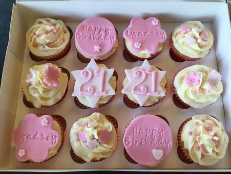 Pink 21st Birthday Cupcakes, Cupcake 21st Birthday Ideas, 21st Bday Cupcakes, 21 Birthday Cupcakes Ideas, 21st Cupcake Ideas, 21 Birthday Cupcakes, 21st Cupcakes, 21 Cupcakes, Classy 21st Birthday