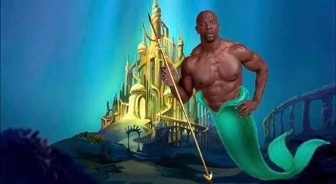 Terry Crews Nomiates Himself to Play King Triton Cow Meme, King Triton, Funny Sites, Happy Cow, Terry Crews, Disney Live, Mermaid Pictures, Disney Live Action, Humor Grafico