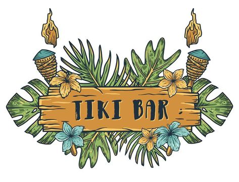 Kassel, Tiki Bar Logo Design, Hawaiian Logo Design, Tiki Clipart, Tiki Logo, Hawaiian Logo, Tiki Font, Tiki Signs, Tiki Tattoo