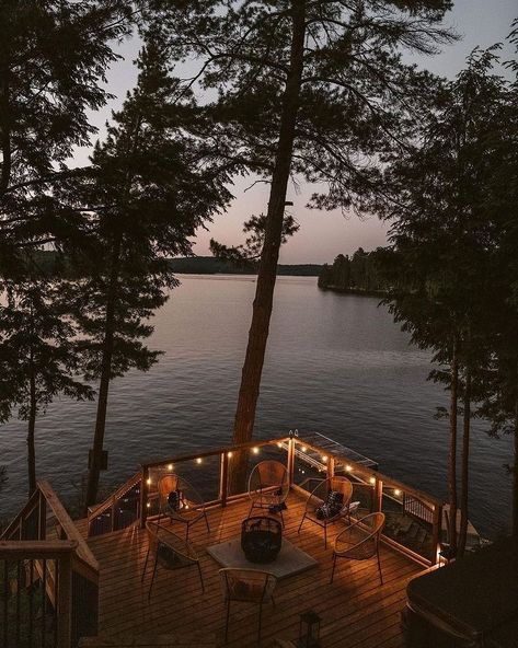 Photographic Life on Instagram: “Ready for warm summer nights on the lake. 📸 @chrisandnicole__” Cabin Aesthetic, Summer Cabin, Cabin In The Mountains, Forest Cabin, Lake Vacation, Getaway Cabins, Dream Living, Beach Living, Mountain Cabin