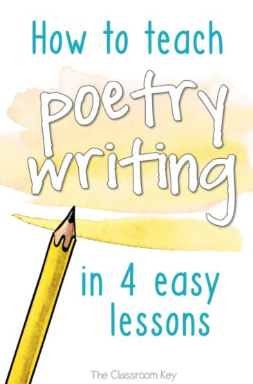 How to Teach Poetry Writing in 4 Easy Lessons, especially designed for elementary teachers Teaching Genre, Writer's Notebook, Organized Classroom, Poetry Activities, Poetry Unit, Poetry Ideas, Teaching Poetry, Poetry Writing, Poetry For Kids