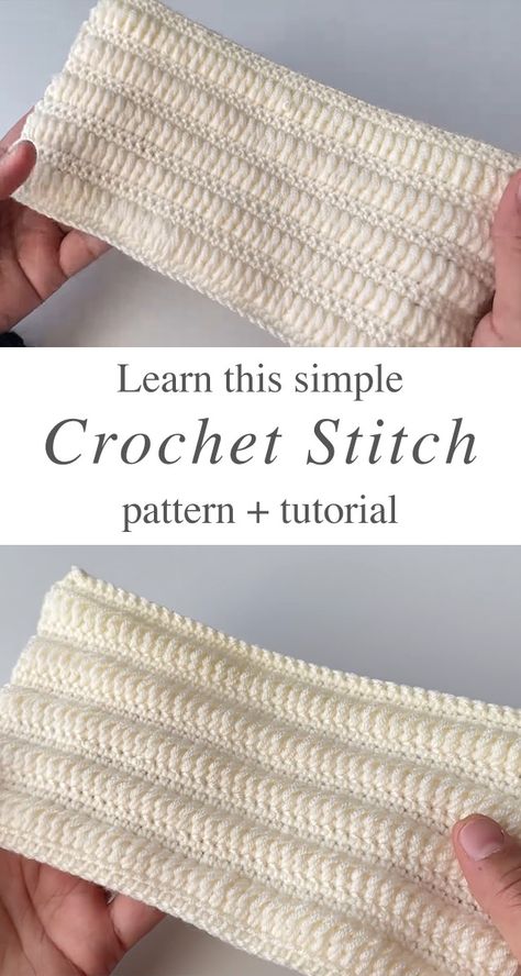 Simple Crochet Stitch You Should Learn - CrochetBeja Best Crochet Blanket Stitches, Cardigan Crochet Stitch, Crochet Post Stitch, Crochet Blanket Patterns Simple, Crochet Knit Like Stitch, Banana Stitch Crochet, Post Crochet Stitches, Single And Double Crochet Stitch, Easy Stitches Crochet