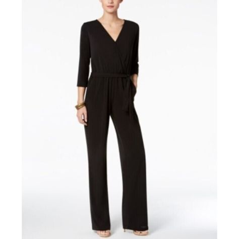 Ny Collection Women's Petite Size Pxl Belted Wide Leg Jumpsuit In Black Nwt 1 Day Handling Time From Houston,Tx Satisfaction Guaranteed Or Your Money Back! New Items Are Added Every Week. Size: Pxl Material: 95% Polyester/5% Spandex Condition: New With Tags Sku: A19 - 52 Top Chest (Arm Pit To Pit): 22" (Laid Flat. Unstretched) Length: 57" Sleeve: 12" Bottom Waist: 14" (Laid Flat. Unstretched) Inseam: 29" Rise: 10.75" Shipping All Items Are Shipped From Houston,Tx,77477. Your Paid Item Will Ship In 1 Business Day With Tracking Number. Orders Wide Leg, Petite Jumpsuit, Jumpsuit Black, Petite Women, Wide Legs, Wide Leg Jumpsuit, Black Jumpsuit, Polished Look, Petite Size