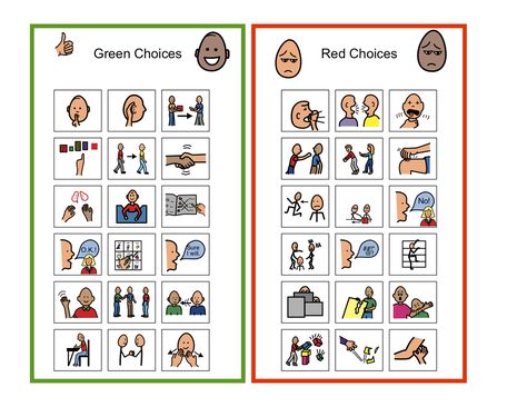 Good Choices Poor Choices, Red Choice Green Choice Preschool, Green And Red Choices Printable, Good And Bad Choices Printable, Red Choices And Green Choices Free, Green Choices Red Choices Printable Free, Red And Green Choices Free Printable, Good And Bad Behavior Pictures For Kids, Visual Cues For Behavior Free Printables