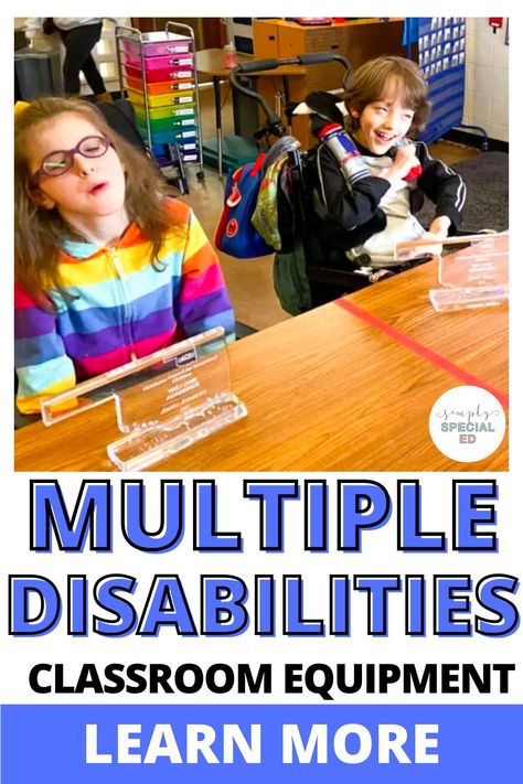 When you teach in a multiple disabilities classroom there is a lot of additional equipment needed. You want to have equipment for students to practice the skills they learned during occupational therapy, speech therapy and physical therapy. Today, I am sharing special education equipment you need to help your students achieve their IEP goals including communication and academic goals. Learn more now! Multiple Disabilities Classroom Activities, Severe Special Needs Activities, Severe Special Education Activities, Severe Profound Classroom Activities, Severe And Profound Classroom Activities Multiple Disabilities, Cvi Activities Multiple Disabilities, Special Needs Equipment, Severe Special Education Classroom Ideas, Multiple Disabilities Activities