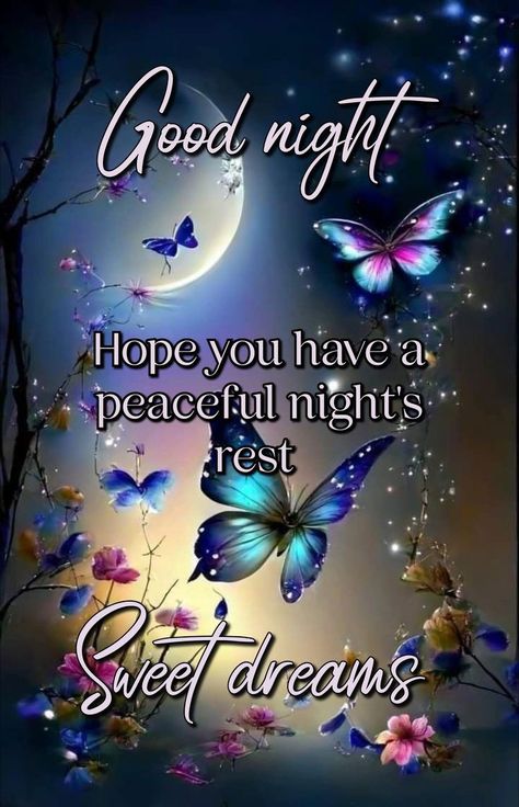 Good Night My Son Sweet Dreams, Butterfly Good Night, Goodnight My Friend Sweet Dreams, Have A Good Night My Friend, Sweetdreams Goodnight Sweet Dreams, Good Night Butterflies, Goodnight Friend Quotes, Goodnight Sweet Dreams Quotes, Have A Good Night Quotes