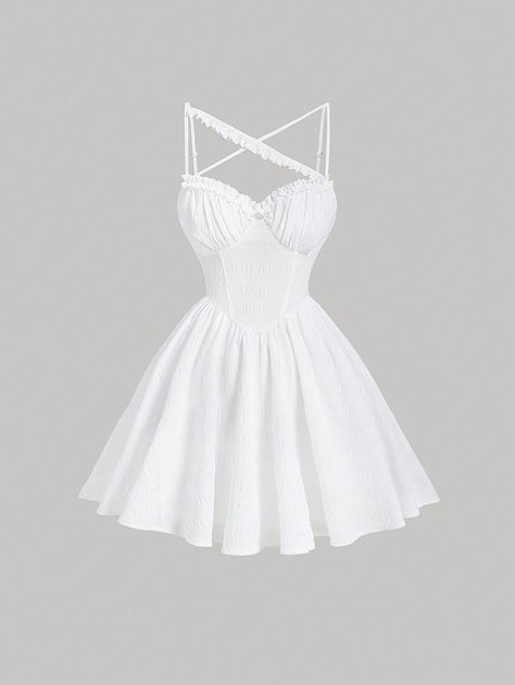 Cute White Dresses Graduation, White Dresses Graduation, Cute White Dress, Dresses Fancy, Tailored Clothes, Aesthetic Dress, Classy Prom Dresses, Corset Fashion, Really Cute Outfits