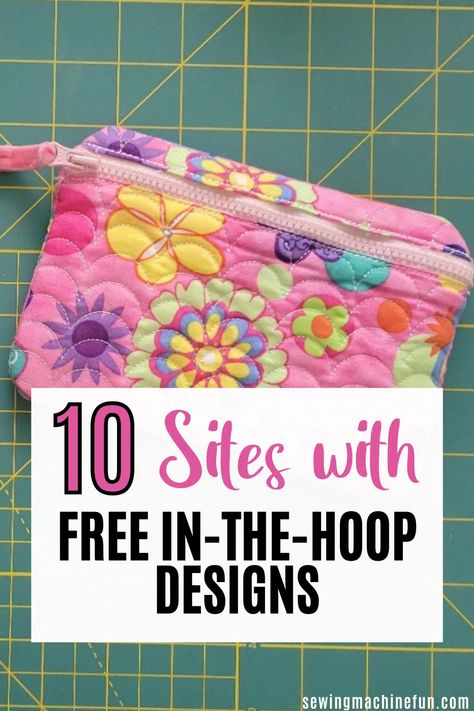50+ FREE In-the-Hoop Embroidery Designs (Best Sites!) Ith Machine Embroidery Projects, Ith Embroidery Projects, Free Embroidery Designs Pes, Embroidery Software Free, Brother Embroidery Design, Machine Embroidery Gifts, Embroidering Machine, Janome Embroidery, Free Embroidery Patterns Machine