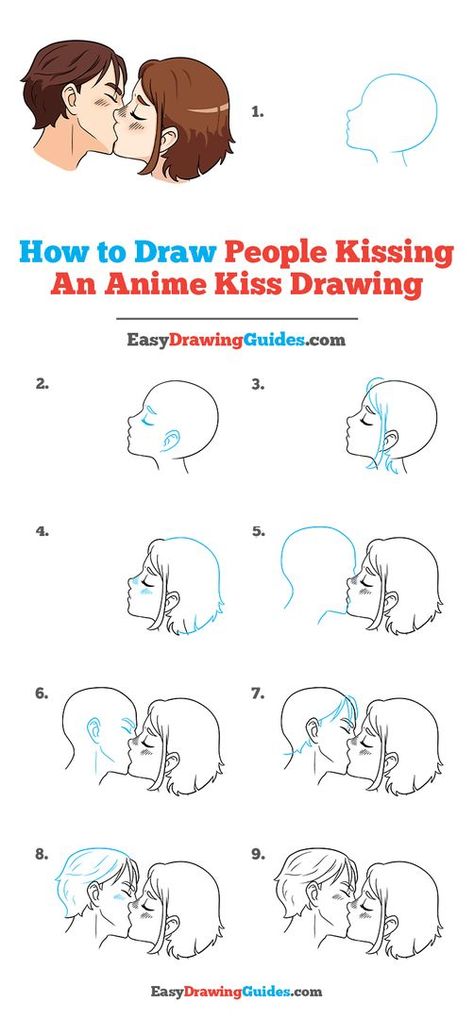 How To Draw People Hugging Step By Step, How To Draw To People Kissing, How To Draw A Couple Step By Step, Anime Couple Drawing Base Easy, Kiss Picture Couple Drawing, How To Draw Anime Kissing, How To Draw A Kissing Couple, How To Draw 2 People Kissing, How To Draw Anime Kiss