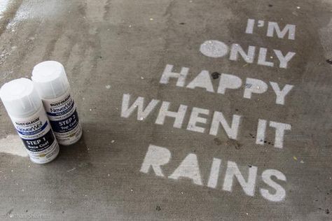 CANNOT wait to play with this stuff at work :D :D :D Pavement Art, Girly Crafts, Invisible Ink, Rain Art, Sidewalk Art, Rust Oleum, No Rain, When It Rains, Wild Things