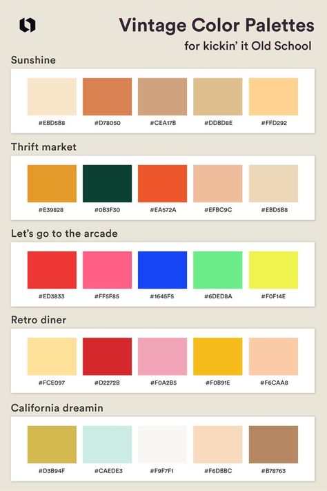 Old School Color Palette, Retro Bakery Design, Retro Coffee Shop Design, Retro Bakery Aesthetic, Nostalgia Color Palette, Coffee Shop Color Palette, Old Retro Aesthetic, Colourful Cafe, Vintage Color Palettes