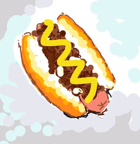 "Ode to the Chili Dog" (drawn with a finger on the iphone) Chilli Dogs, Chilly Dogs, Chili Dog, Chili Dogs, Food Trailer, Dog Drawing, Ben 10, All Art, Hot Dogs