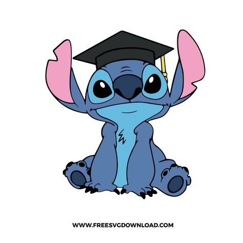 Seniors Stickers, Senior Stickers, Stitch Graduation, Graduation Cartoon, Graduation Drawing, ليلو وستيتش, Disney Graduation, Senior Jackets, Graduation Images