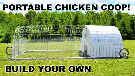 10 Free Portable Chicken Coop Plans Permaculture, Moveable Chicken Coop, Chicken Coop On Wheels, Cheap Chicken Coops, Chicken Coop Pallets, Mobile Chicken Coop, Portable Chicken Coop, Chicken Pen, Chicken Tractors