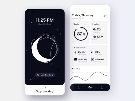 Sleep Tracking App by Olha Vdovenko for GogoApps on Dribbble To Do App, Ui Design Mobile, Mobile App Design Inspiration, App Interface Design, Tracking App, App Design Inspiration, App Interface, Ui Design Inspiration, App Ui Design
