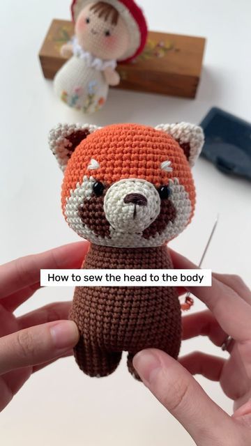 Amigurumi Patterns, Red Panda Crochet Pattern Free, Red Panda Amigurumi Free Pattern, Red Panda Amigurumi, Crochet Red Panda Pattern Free, Red Panda Crochet Free Pattern, Crochet Red Panda, Red Panda Crochet, Invisible Decrease Crochet