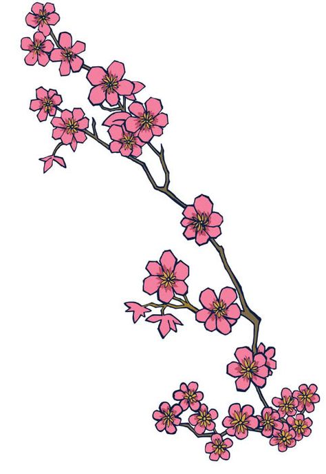 Like the branch, not the blooms Drawing Cherry, Cherry Blossom Tattoos, Cherry Blossom Drawing, Branch Tattoo, Flower Drawing Design, Cherry Blossom Branch, Cherry Blossom Tattoo, Blossom Tattoo, Tattoo Stencil
