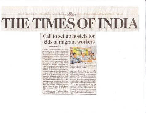 The Times of India News India, Migrant Worker, Times Of India, Three Kids, The Times, News Stories, Book Cover, Quick Saves